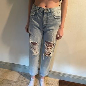 Distressed jeans